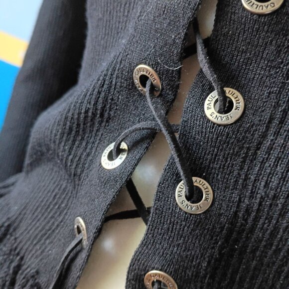 JEAN PAUL GAULTIER Black ribbed wool corset Sweater vintage | Pre-owned - Picture 2 of 9